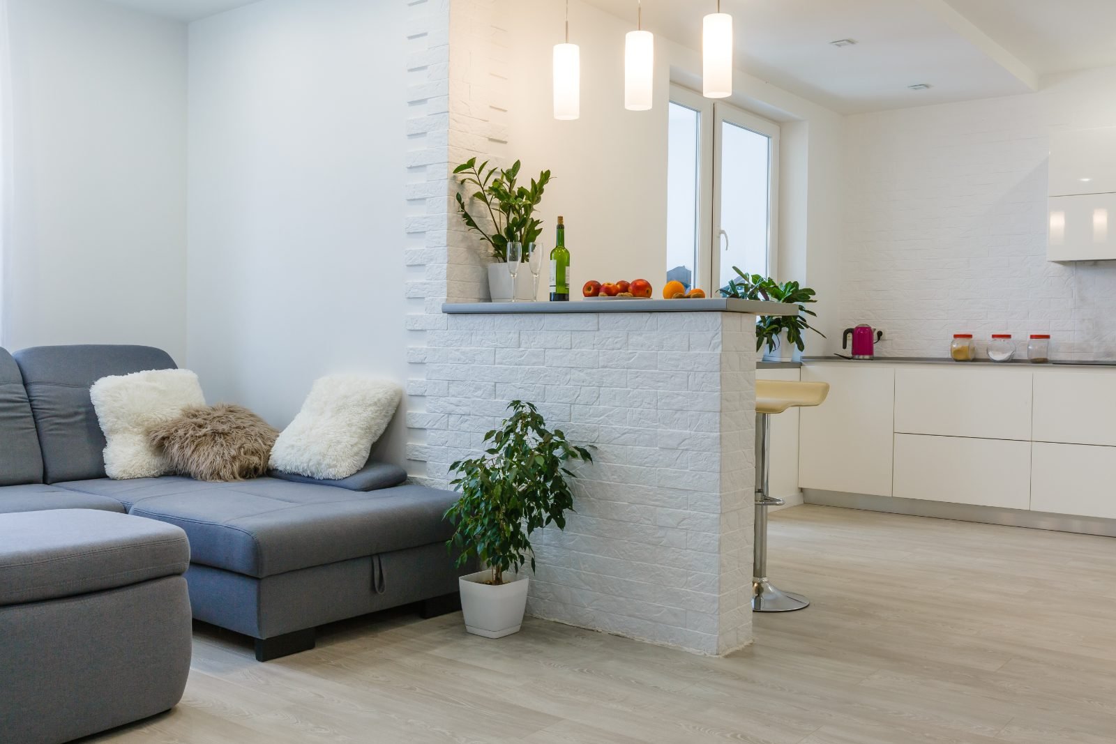 Ambiente residencial finalizado com acabamento Matini